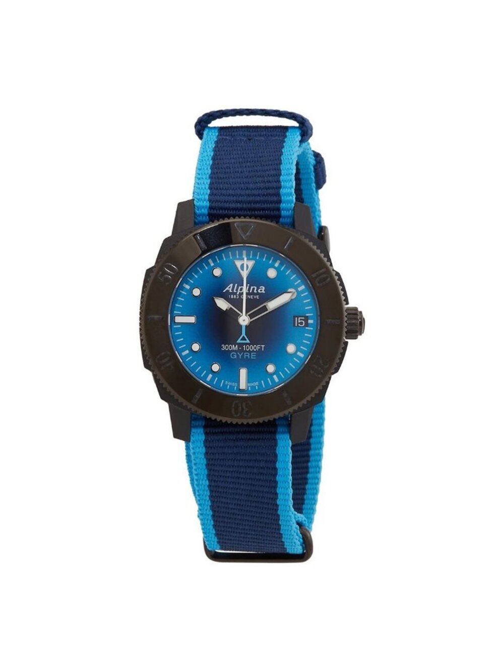 NWT Alpina Seastrong Diver Gyre Automatic Blue Dial Ladies Watch